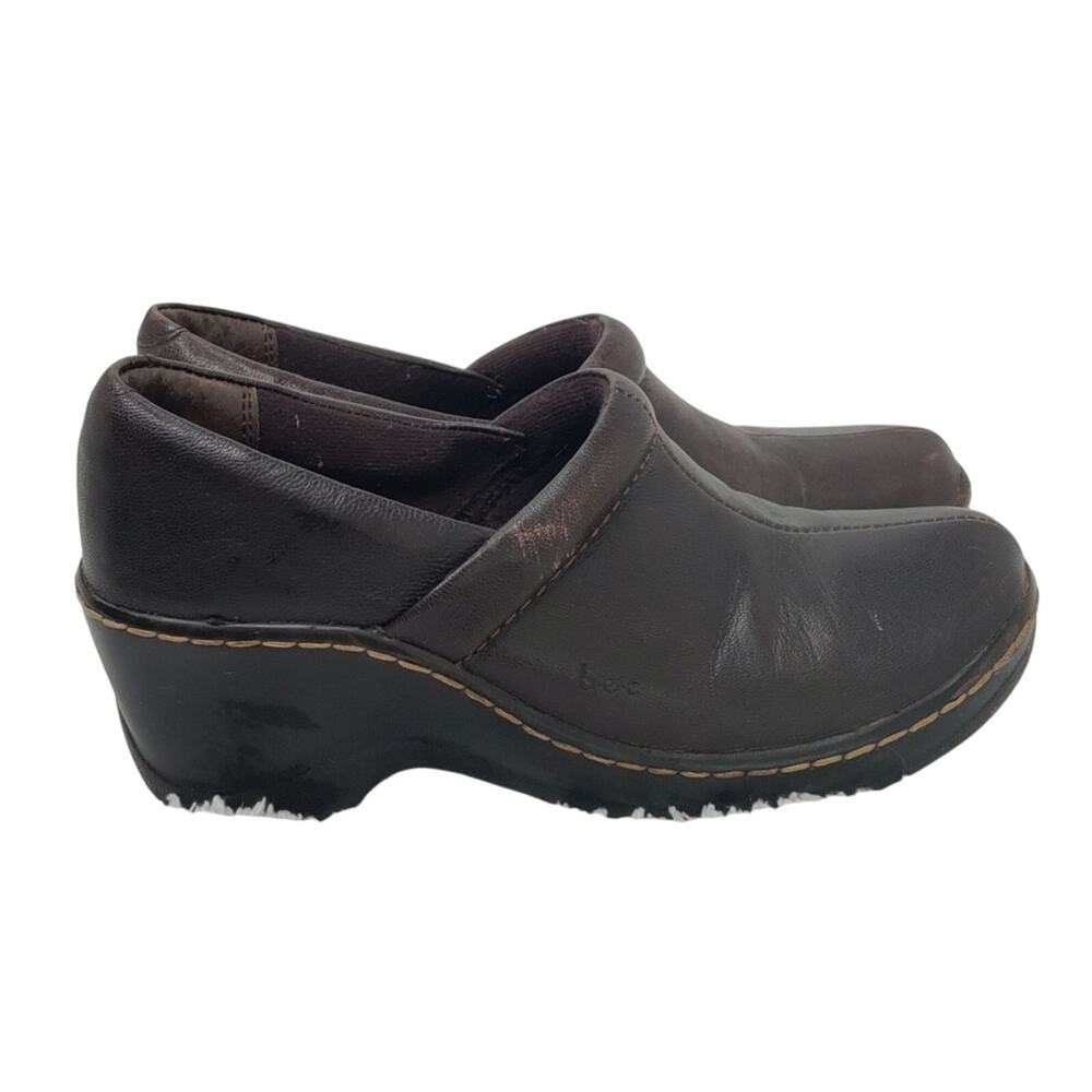 Brown leather Clogs sz 7
